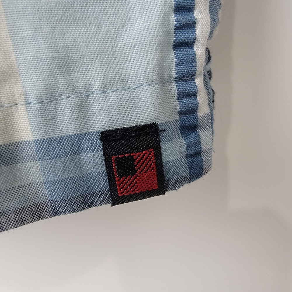 Vintage Woolrich Mens‎ XL Blue Plaid Zipper Pocket Short Sleeve Vented Shirt - Picture 7 of 10